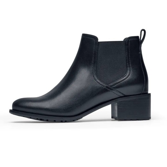Cole Haan Shoes for Crews Black Leather Chelsea Boots W25099 Slip Resistant 7B - Picture 9 of 10